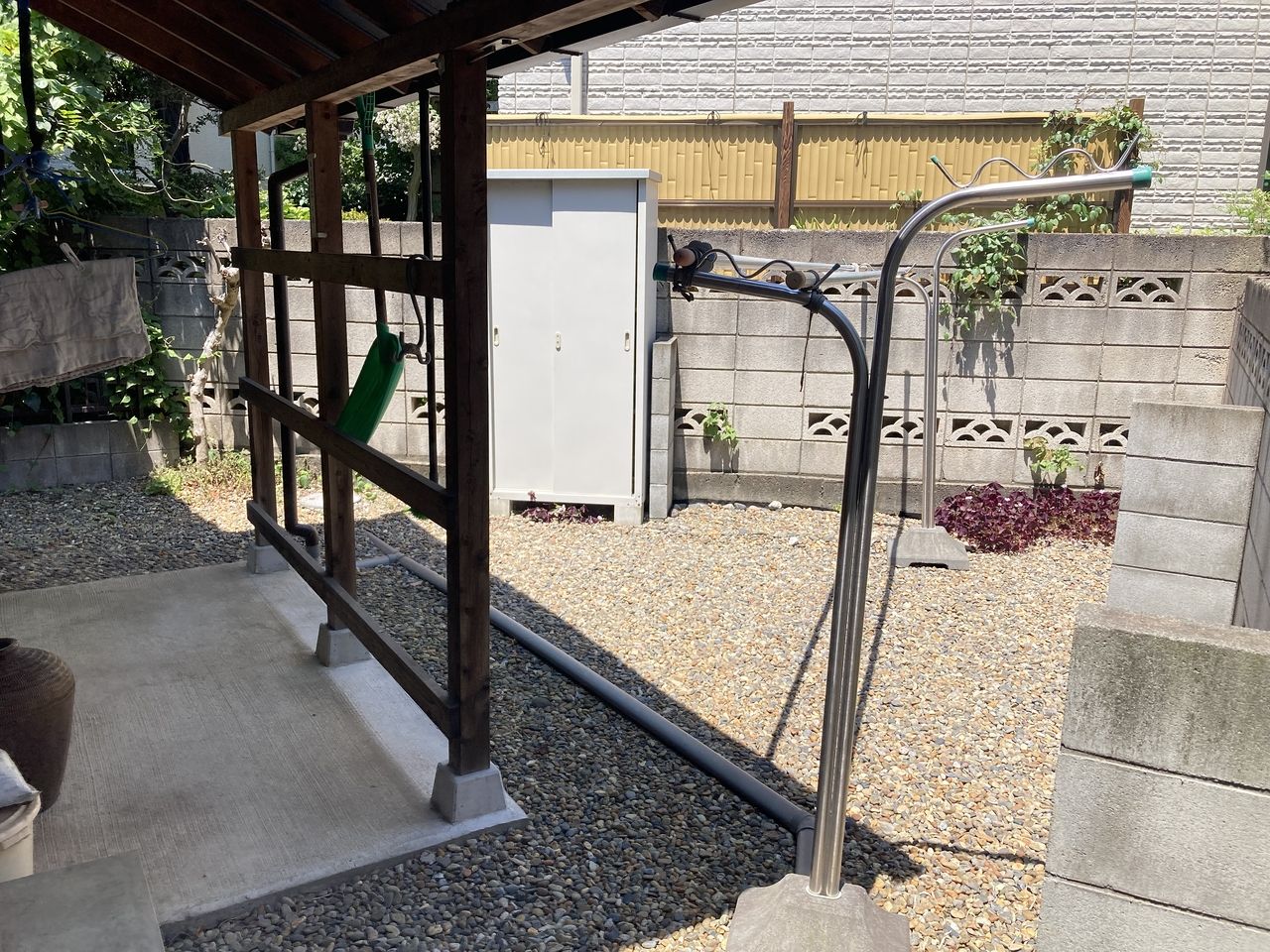 庭/北側 平屋のため季節によっては日当りもよく、こちらも洗濯スペースや用途に合わせてご利用いただけます♪