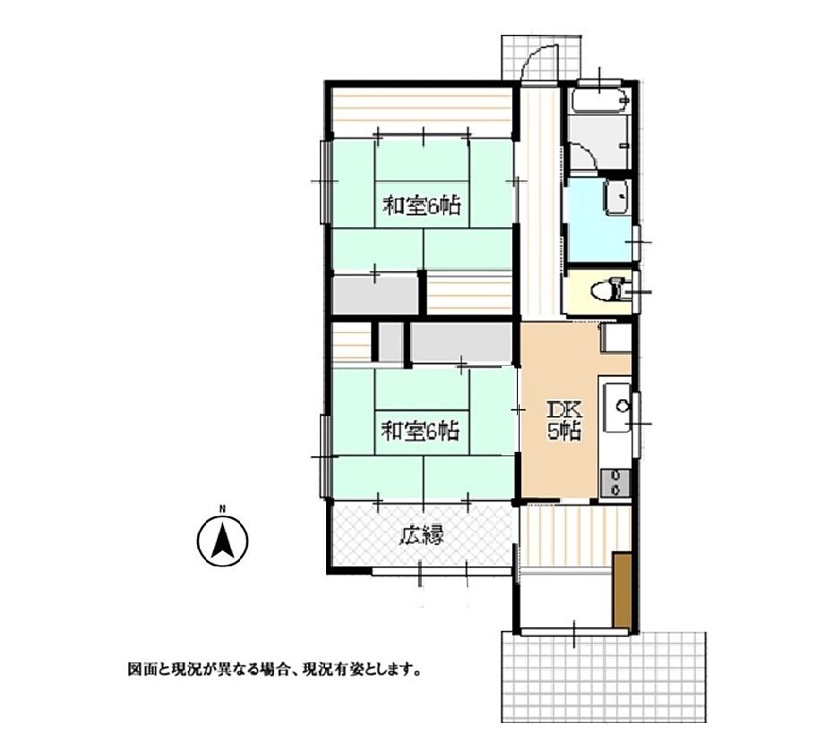 間取り図 現況と異なる場合、現況優先とします。